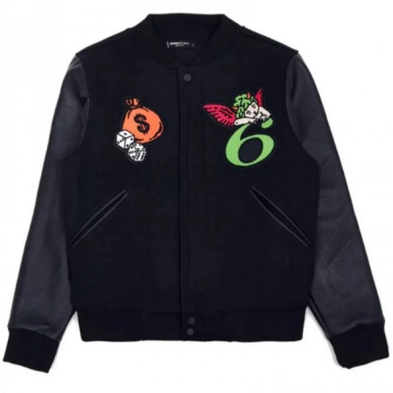 Men's Roku Studio Black Bomber Jacket