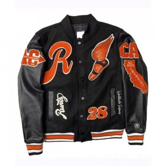 Men's Runtz All County Black Letterman Jacket