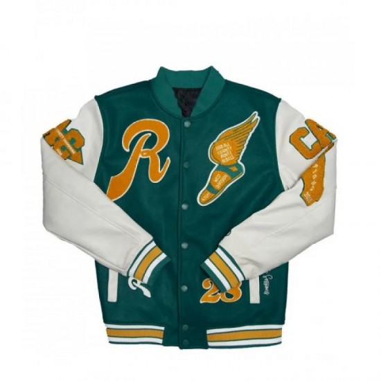 Men's Runtz All County Green Letterman Jacket