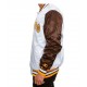 Men's San Diego Padres White/Brown Satin Jacket