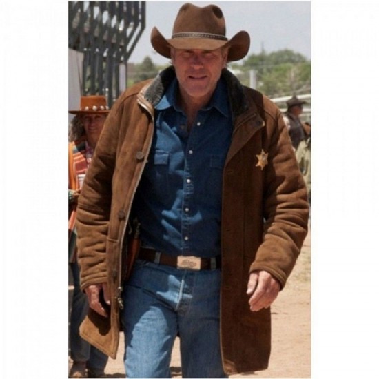 Longmire-Sheriff Walt Robert Taylor Longmire Suede Leather Coat Jacket