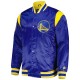 Men's Starter Royal Golden State Warriors Satin Varsity Jacket