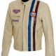 Men's Steve Mcqueen le Mans Gulf Racing Leather Jacket