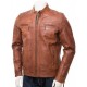 Men's Stunning Four Zipped Pockets Real Leather Biker Jacket