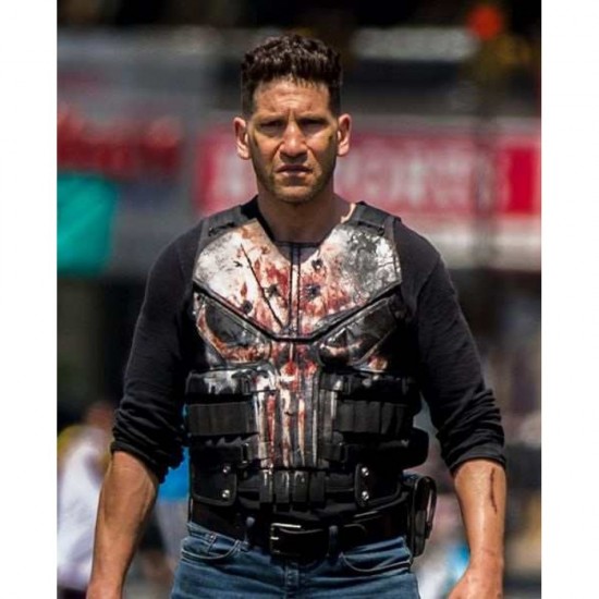 Men's The Punisher Season 2 Jon Bernthal Black Real Leather Vest