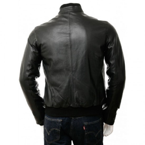 New Mens Classic Imported Quality Black Blazer Leather Coat