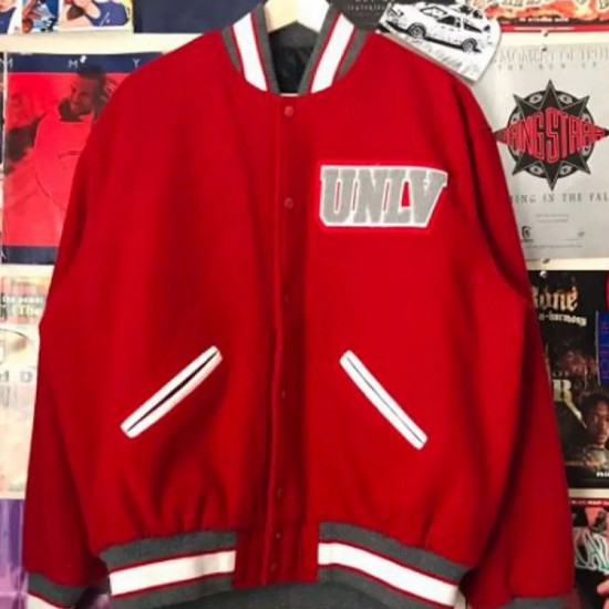 Men's UNLV Letterman Red Jacket