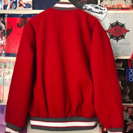 Men's UNLV Letterman Red Jacket