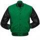 Men's Varsity Black and Green Jacket