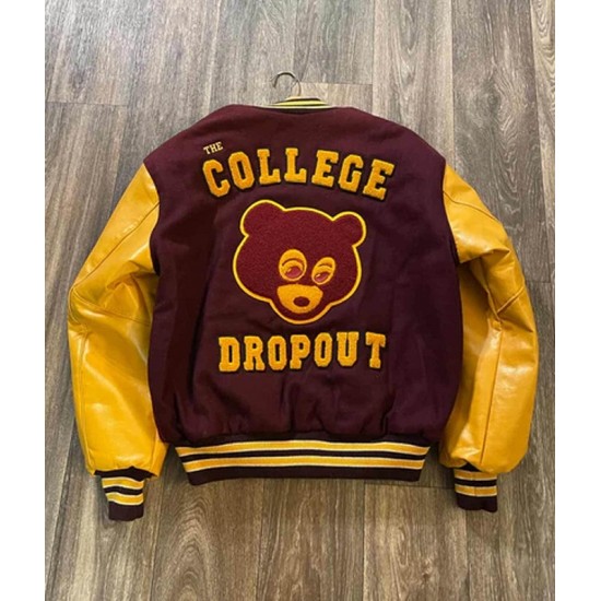 Men's Vintage College Dropout Letterman Varsity Jacket