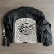 Mens Aime Leon Dore Leather Biker Jacket