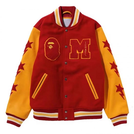 Mens Bape Michael Jackson Varsity Jacket