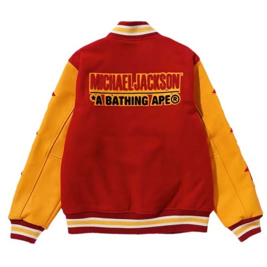 Mens Bape Michael Jackson Varsity Jacket