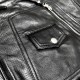 Mens Black Moto Biker Genuine Leather Vest