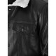 Mens Black Shearling Bomber Jacket