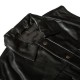 Mens Black Side Laces Motorcycle Leather Vest