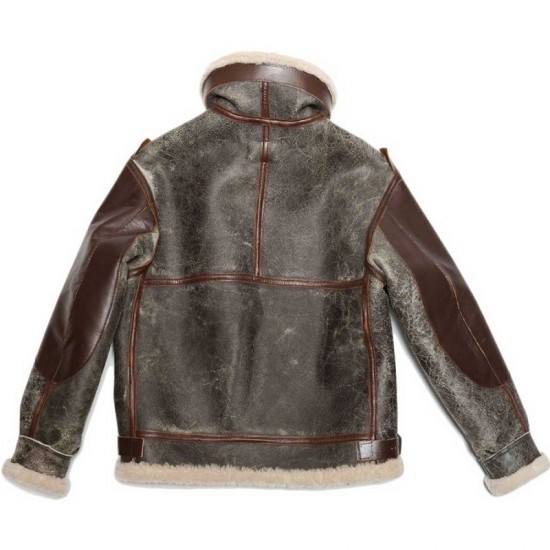 Mens Cockpit USA 100 Mission B-3 Sheepskin Bomber Jacket