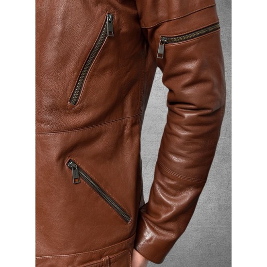 Mens Cruiser Biker Leather Biker Jacket