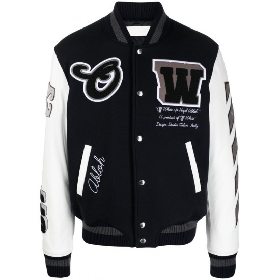 Mens Cryst Moon Phase varsity jacket