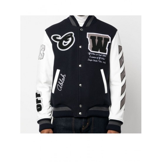 Mens Cryst Moon Phase varsity jacket