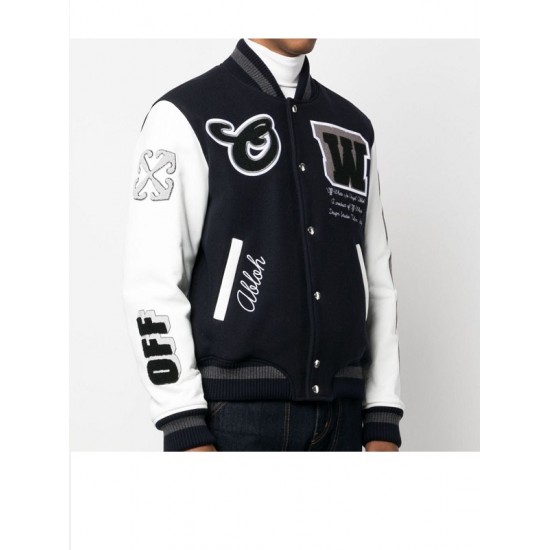 Mens Cryst Moon Phase varsity jacket