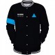 Mens Detroit Become Human RK800 Connor Bomber Black Varsity Wool Jacket