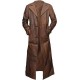 Mens Duster Goth WW2 Detective Long Trench Coat