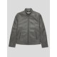 Mens Grey Leather Jacket