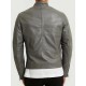 Mens Grey Leather Jacket