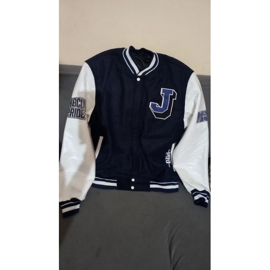 Mens Jackson State University Classic Rib Wool Varsity Jacket