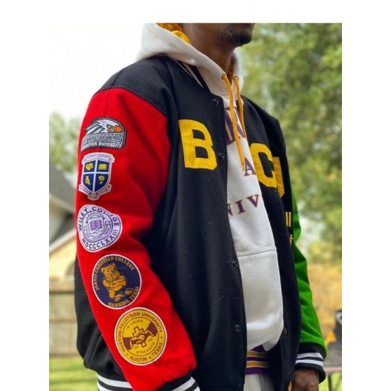 Mens Kevin Cole World HBCU Letterman Jacket