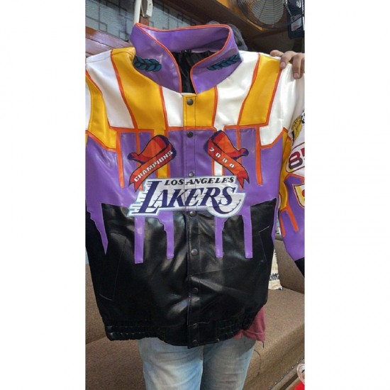 Lakers Los Angeles 2000 Championship Leather Jacket