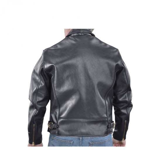 Mens Lanson America Black Leather Jacket