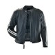 Mens Lanson Drifter mk2 Stripes Leather Jacket