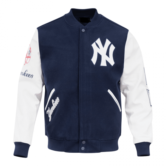 Mens MLB New York Yankees Blue Letterman Varsity Jacket