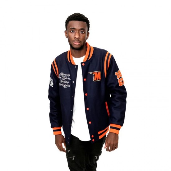 Mens Morgan State University Biker Varsity Jacket