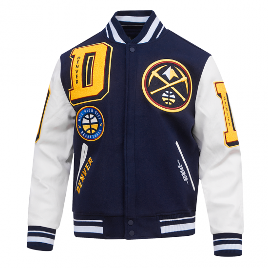 Mens NBA Denver Nuggets Mashup Varsity Jacket