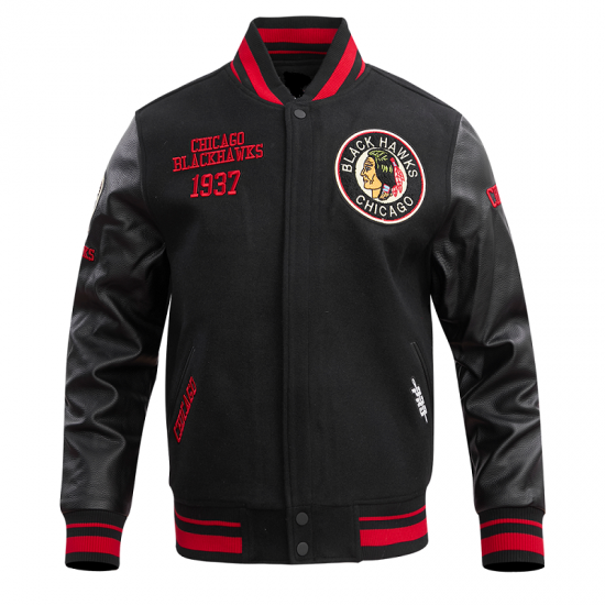 Mens NHL Chicago Blackhawks Retro Classic Varsity Jacket