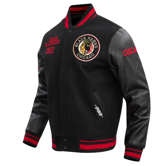 Mens NHL Chicago Blackhawks Retro Classic Varsity Jacket