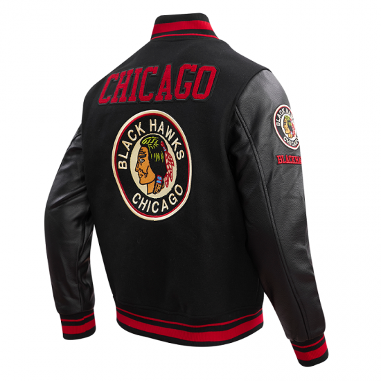 Mens NHL Chicago Blackhawks Retro Classic Varsity Jacket