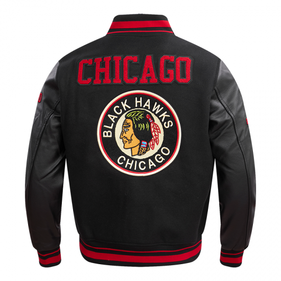 Mens NHL Chicago Blackhawks Retro Classic Varsity Jacket