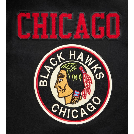 Mens NHL Chicago Blackhawks Retro Classic Varsity Jacket