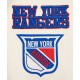 Mens NHL New York Rangers Off white Varsity Jacket