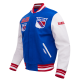 Mens NHL New York Rangers Retro Varsity Jacket