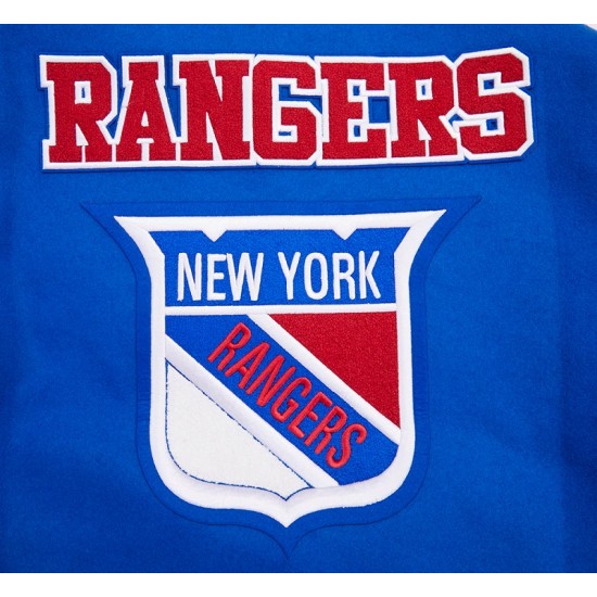 Mens NHL New York Rangers Retro Varsity Jacket