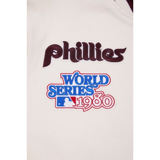 Mens Philadelphia Phillies Retro Classic Varsity Jacket