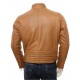 Mens Quilt Elegant Classic Real Leather Biker Jacket