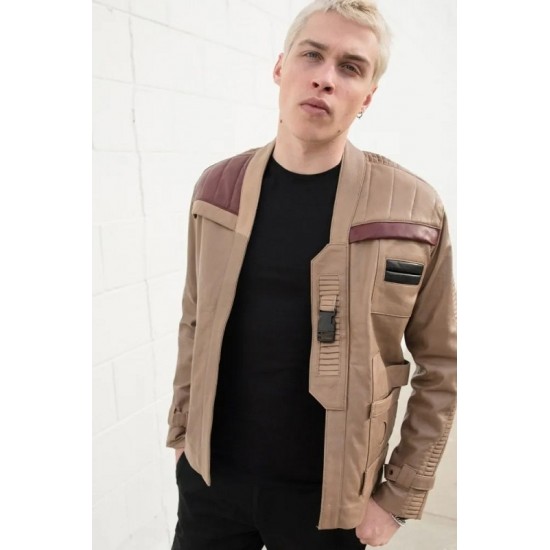 Mens Rebel Finn Light Brown Rebel Leather Jacket