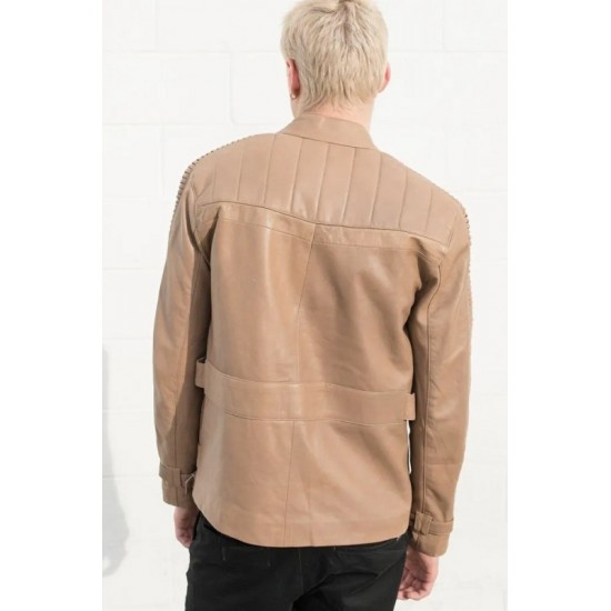 Mens Rebel Finn Light Brown Rebel Leather Jacket