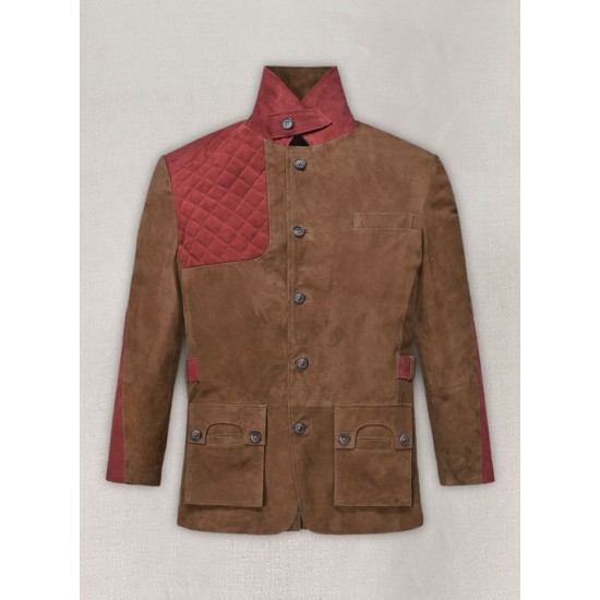 Mens Safari Hickory Suede Leather Jacket